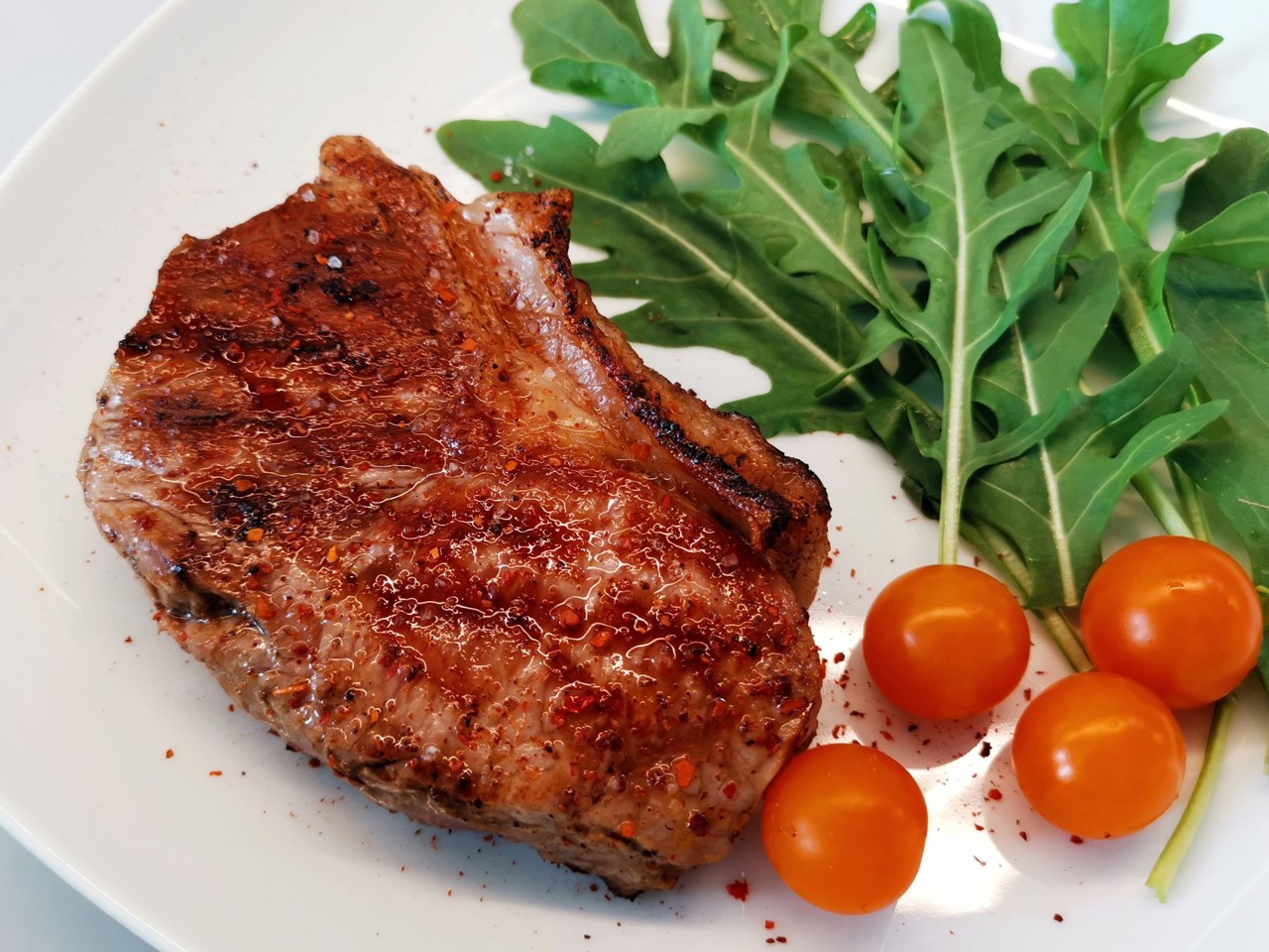Striploin Steak on a Grill Pan