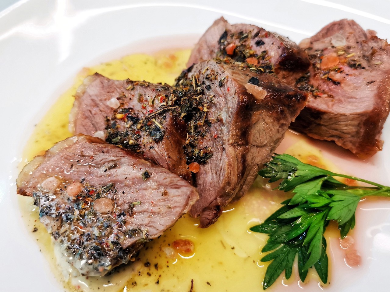 Striploin Steak with Spicy Herbs