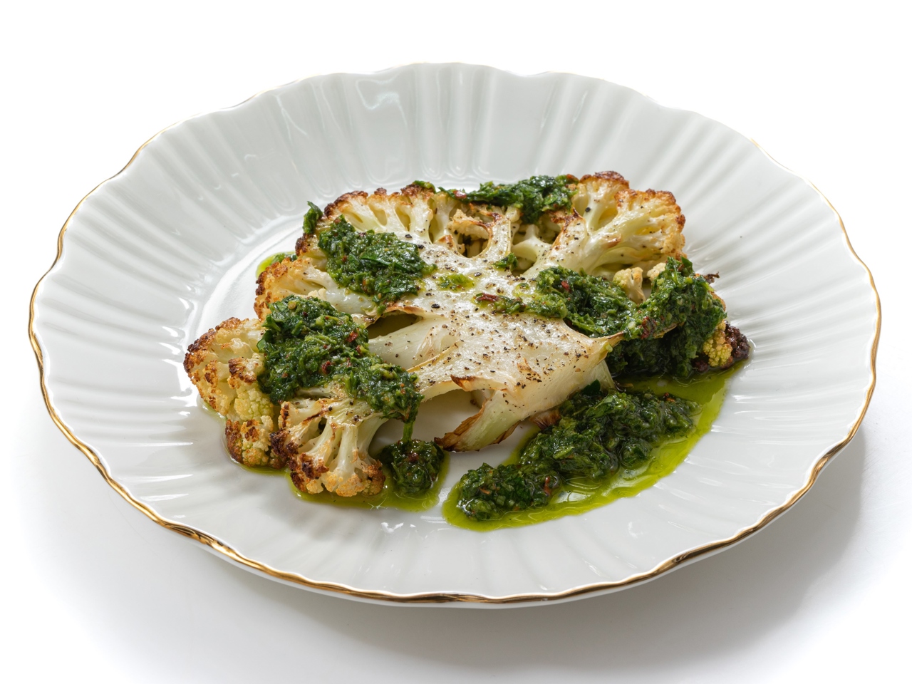 Cauliflower Steaks with Chimichurri Sauce