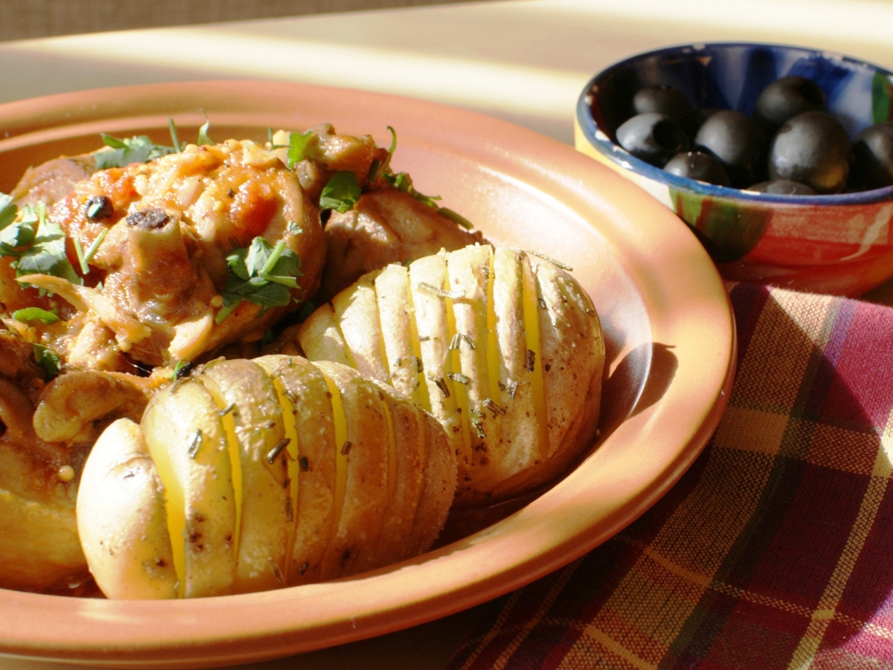 Rabbit Stifado with Roasted Potatoes
