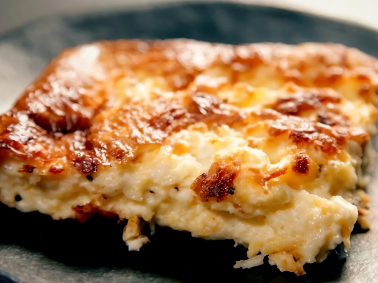 Cheese Soufflé with Three Types of Cheese