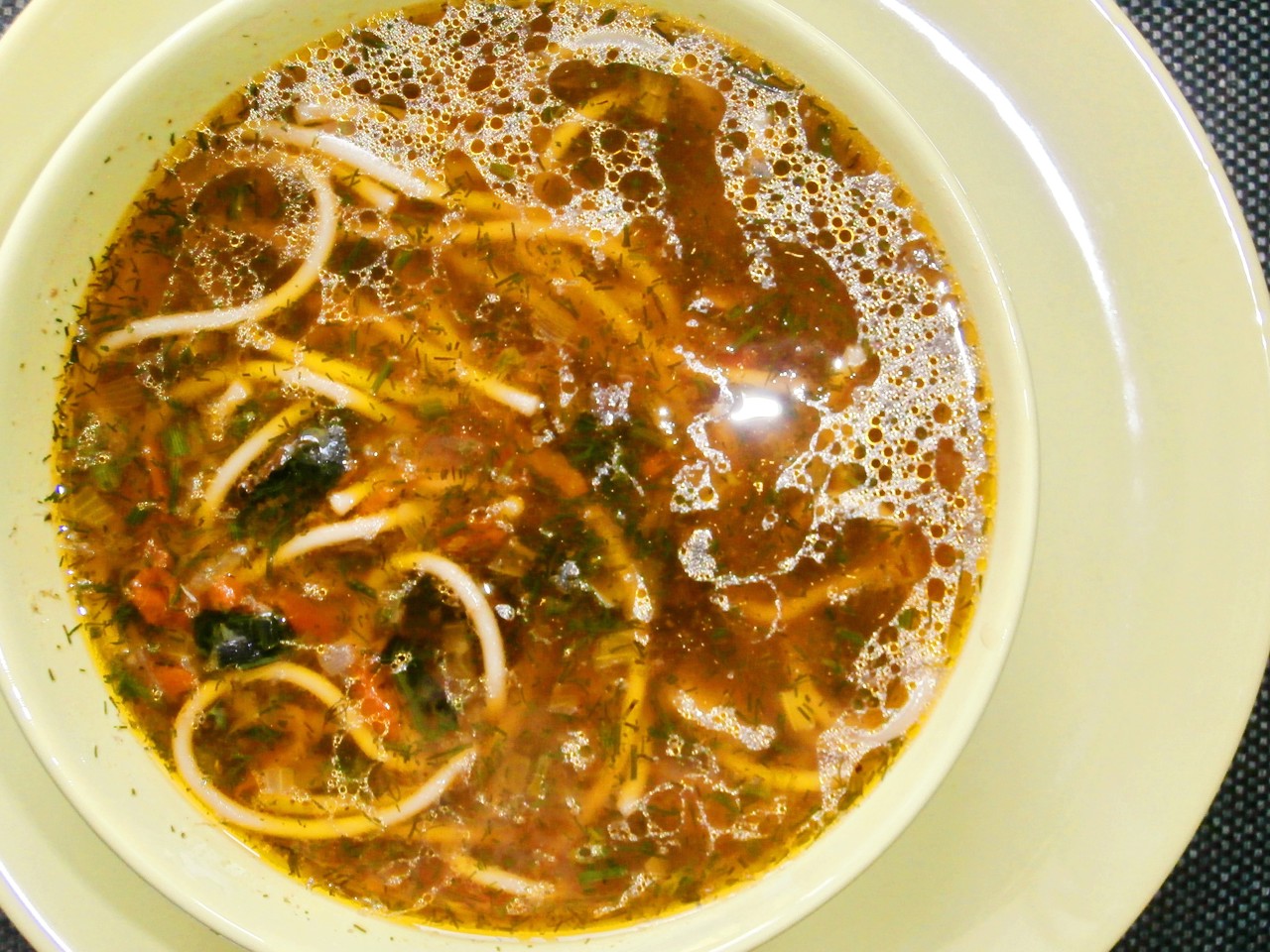 Mushroom Soup with Pasta