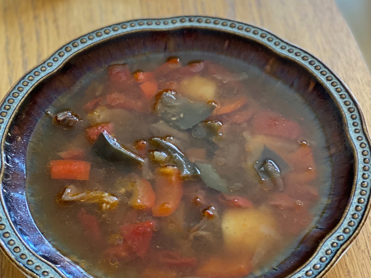 Eggplant Soup with Beef