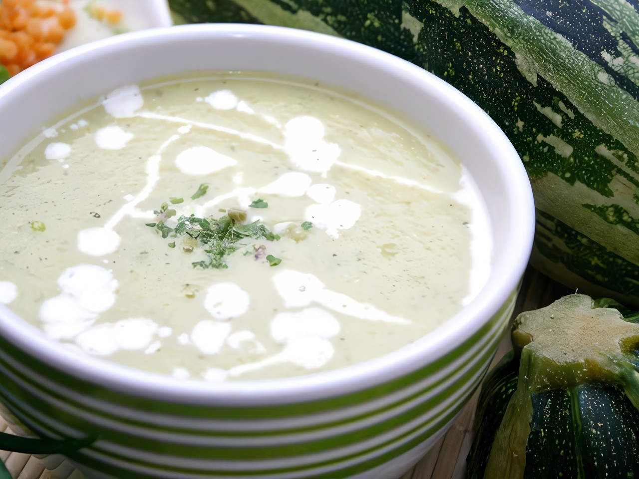 Zucchini Soup with Mint and Garlic
