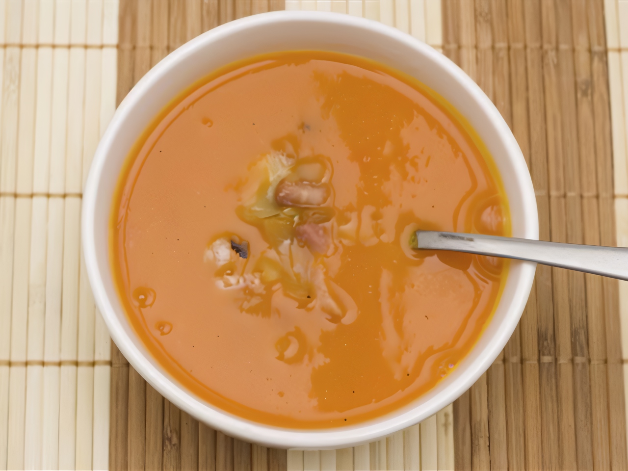 Chestnut Soup with Pumpkin and Prosciutto