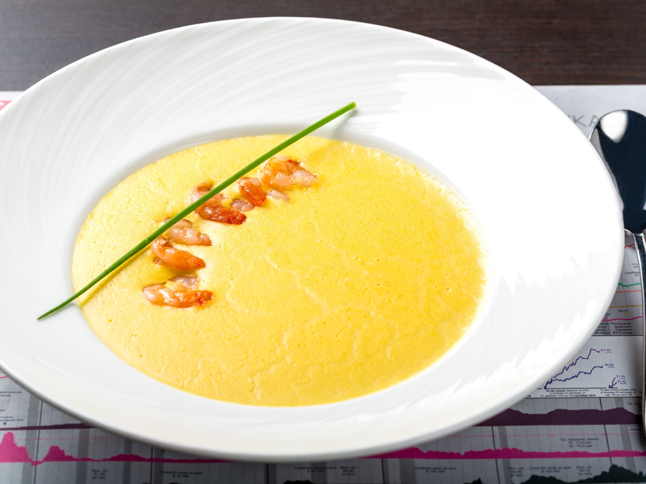 Corn Cream Soup with Shrimp