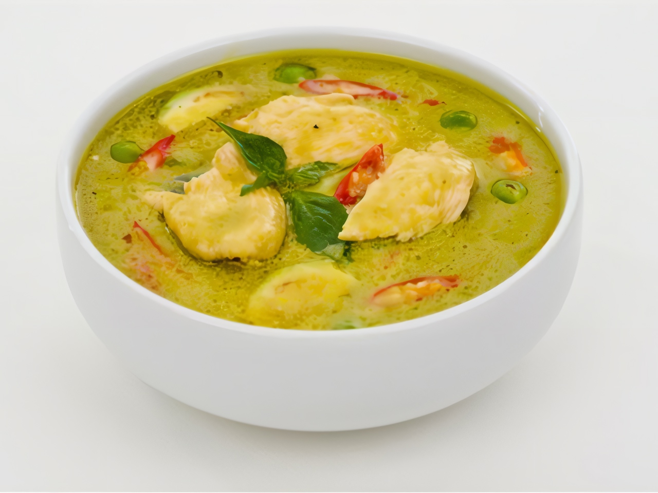 Creamy Chicken Soup with Green Peas