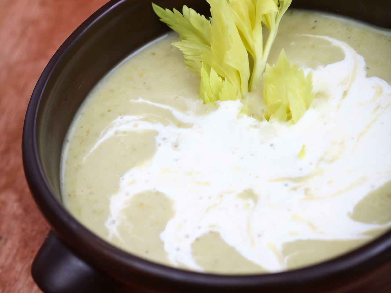 Zucchini Cream Soup with Sour Cream