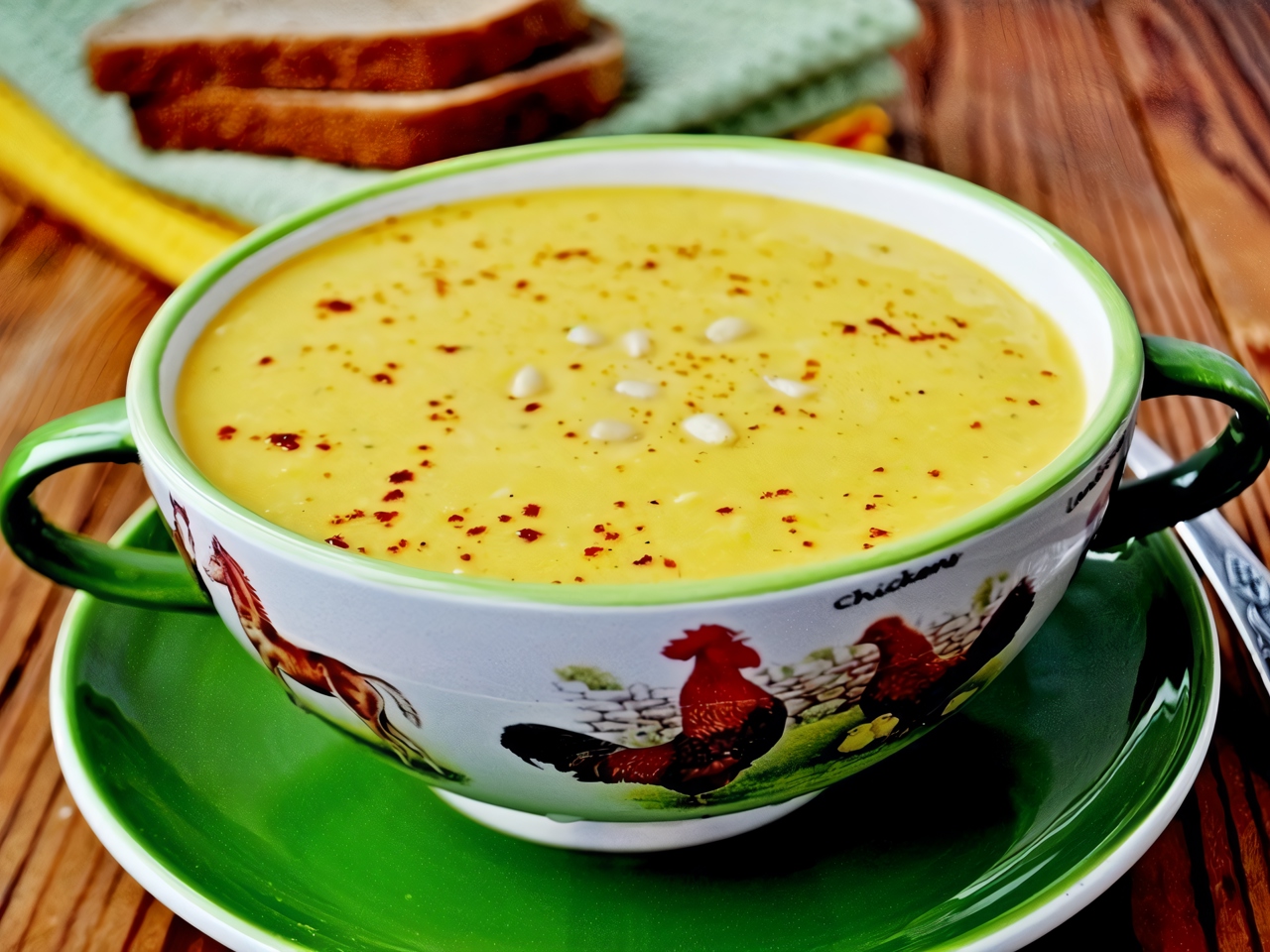 Pumpkin Puree Soup with Tahini