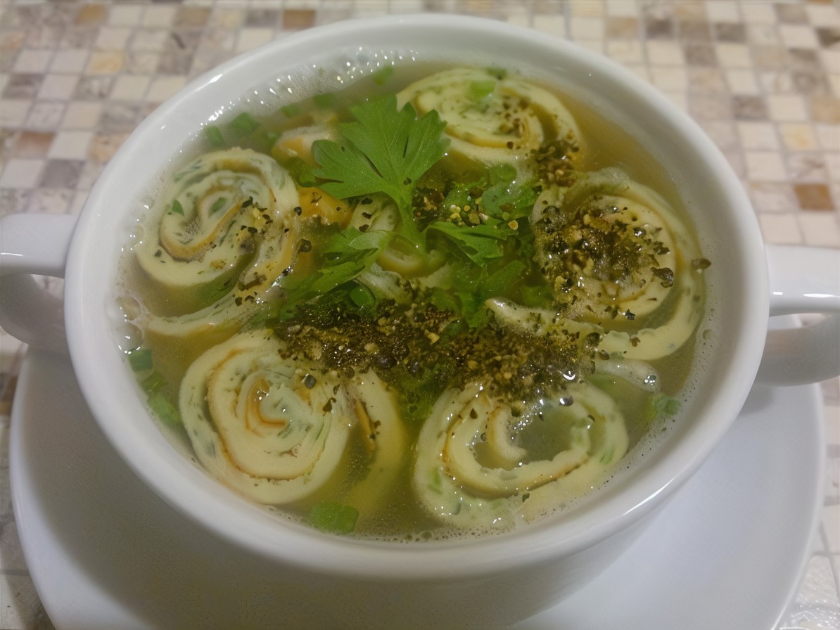 Noodle Soup with Crepes (Minestra di frittata)