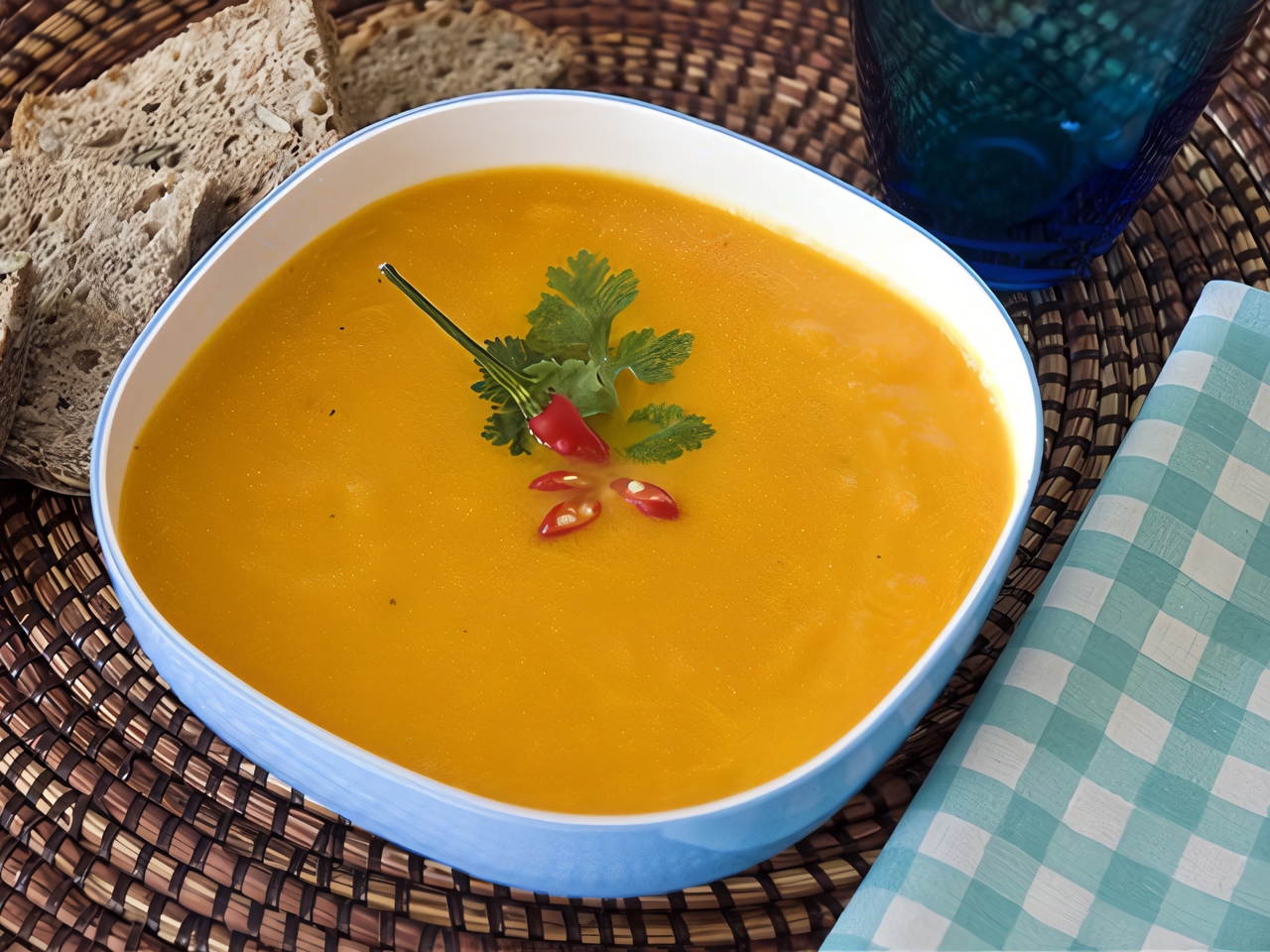 Carrot Soup with Pumpkin Seeds