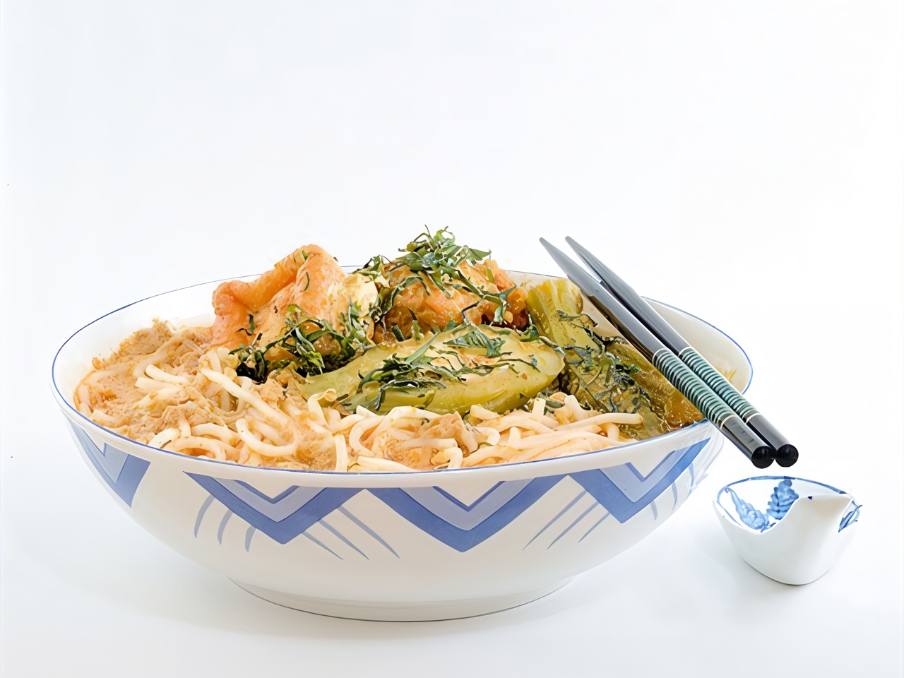 Rice Noodle Soup with Fried Tofu