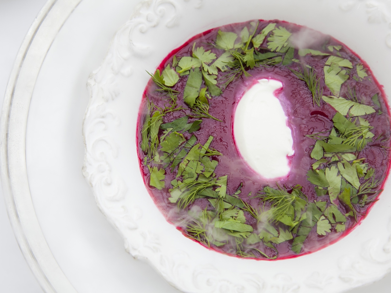 Beetroot Soup with Sugar Syrup