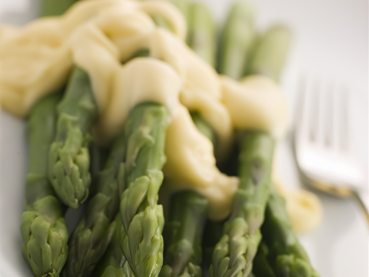 Fresh Asparagus with Airy Hollandaise Sauce