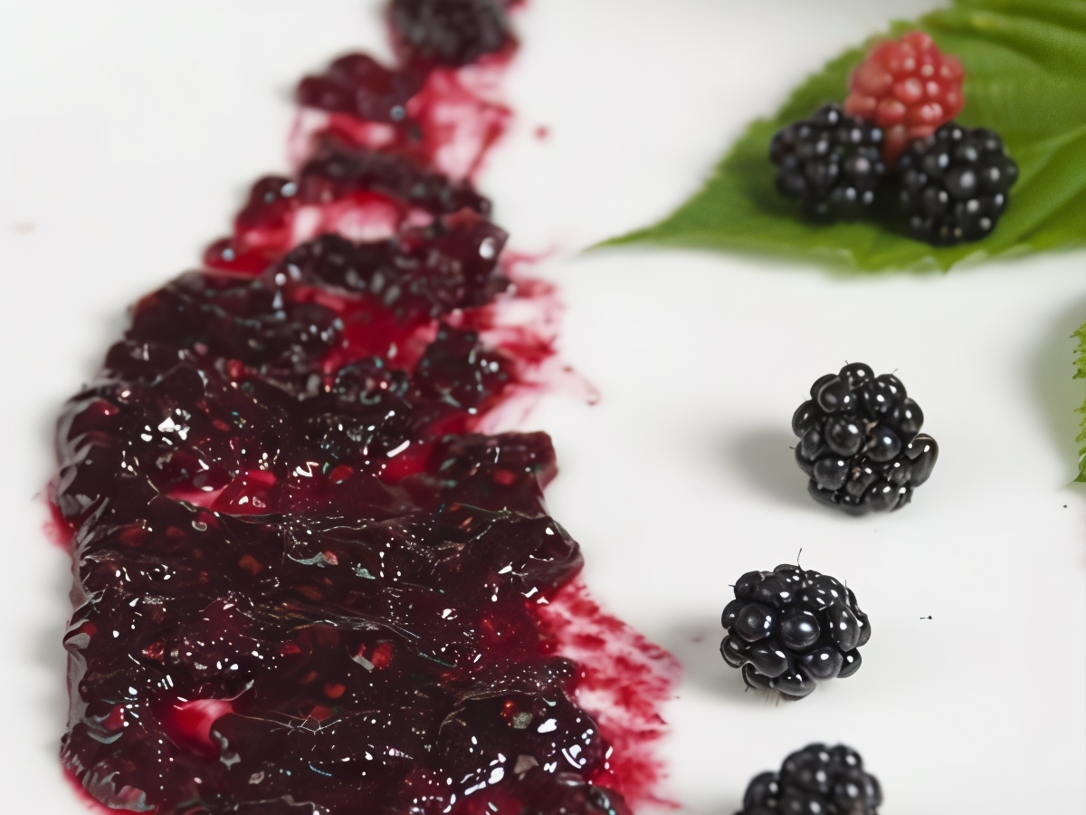Fresh Blackberry Sauce with Honey