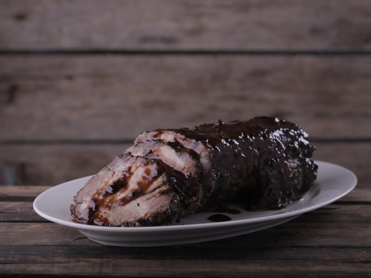 Pork Neck with Honey-Mustard Glaze