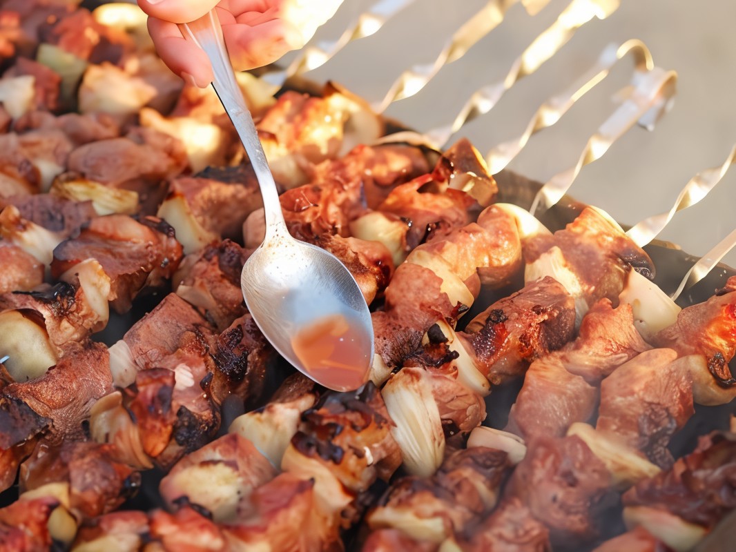 Pork Skewers in Apricot Glaze