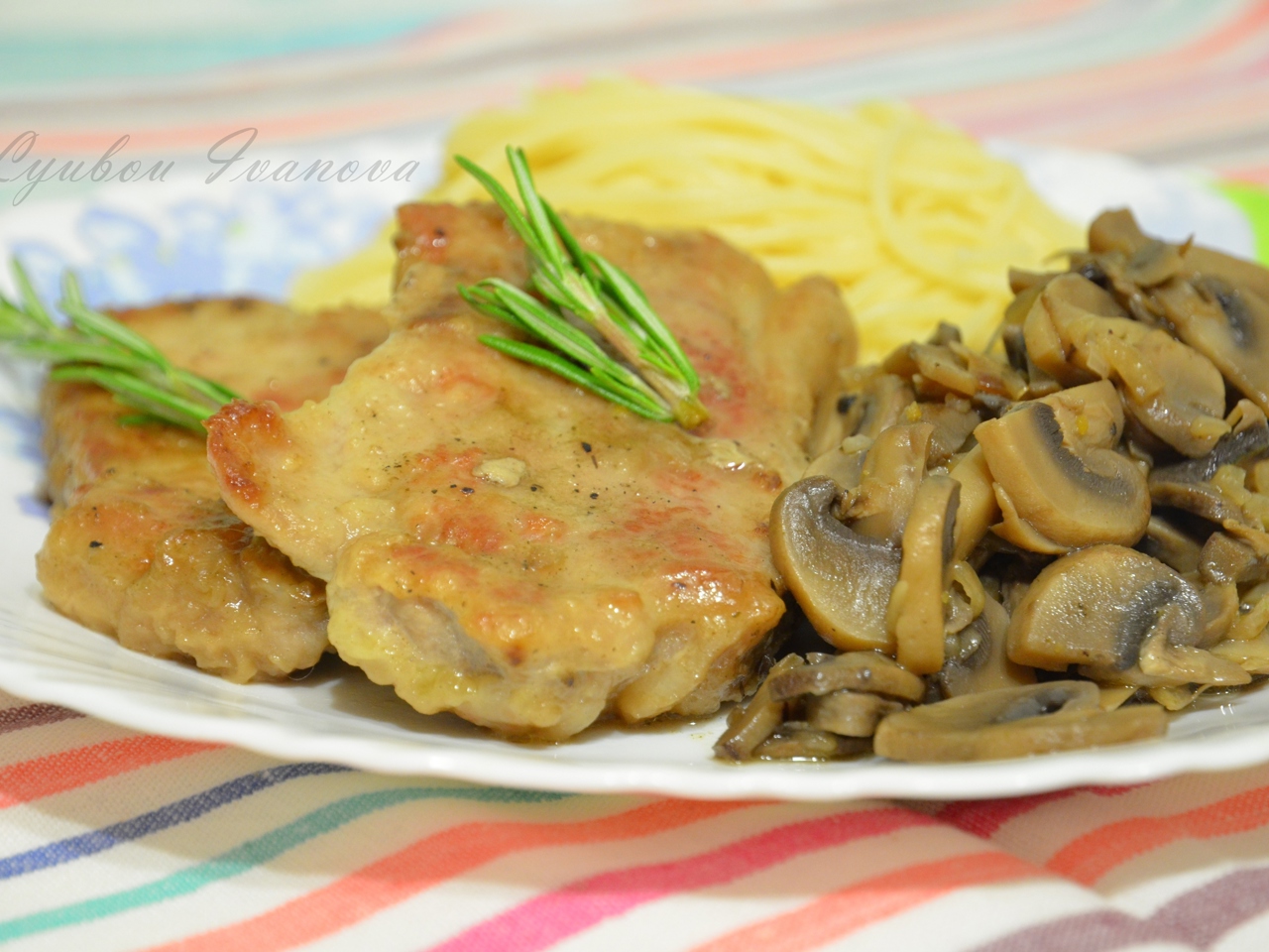 Pork with Mushrooms Italian Style
