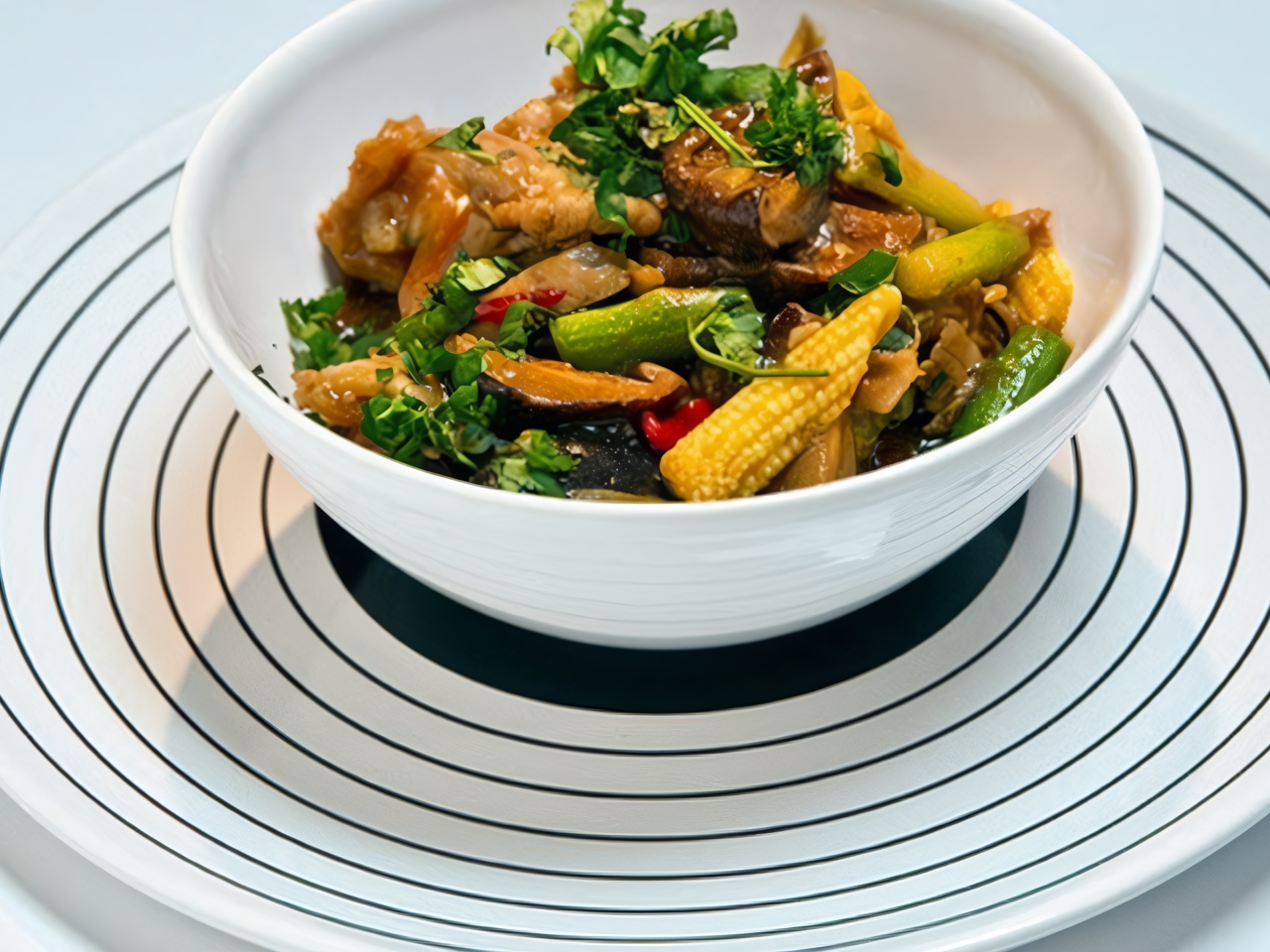 Pork with Asparagus and Shiitake Mushrooms