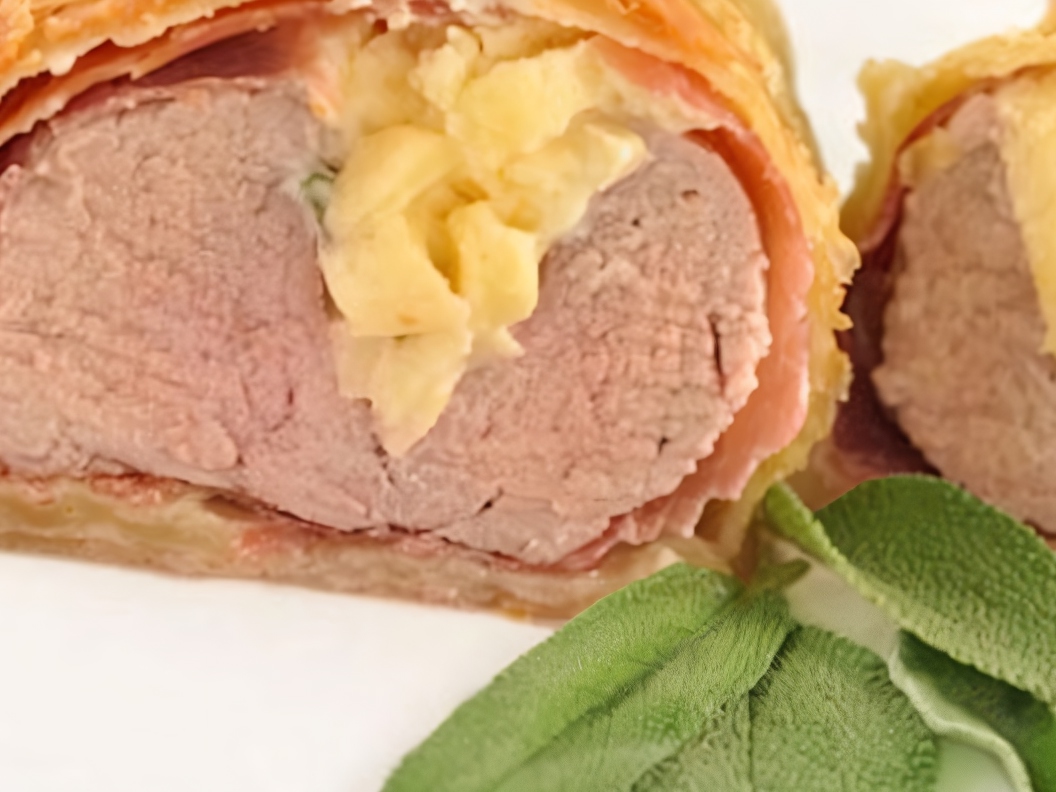 Pork Wrapped in Pastry with Cider and Brandy Sauce