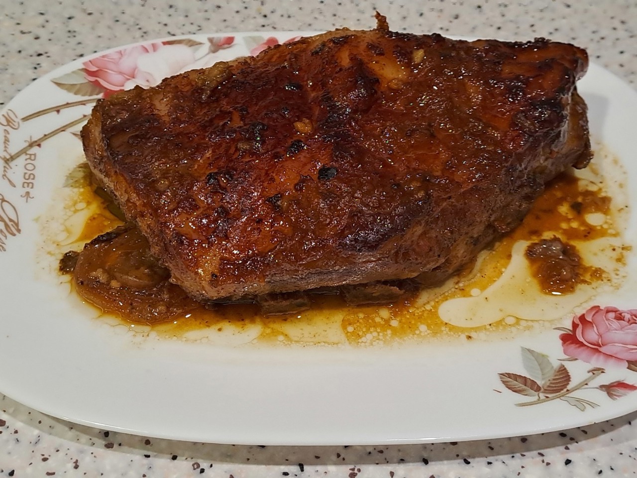 Oven-Baked Pork Ribs with Honey, Mustard, and Soy Sauce