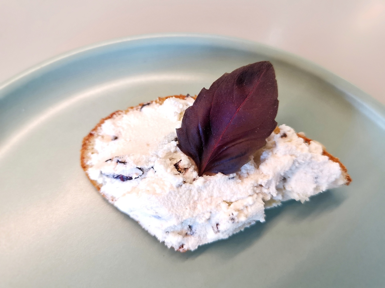 Philadelphia Cheese with Red Basil