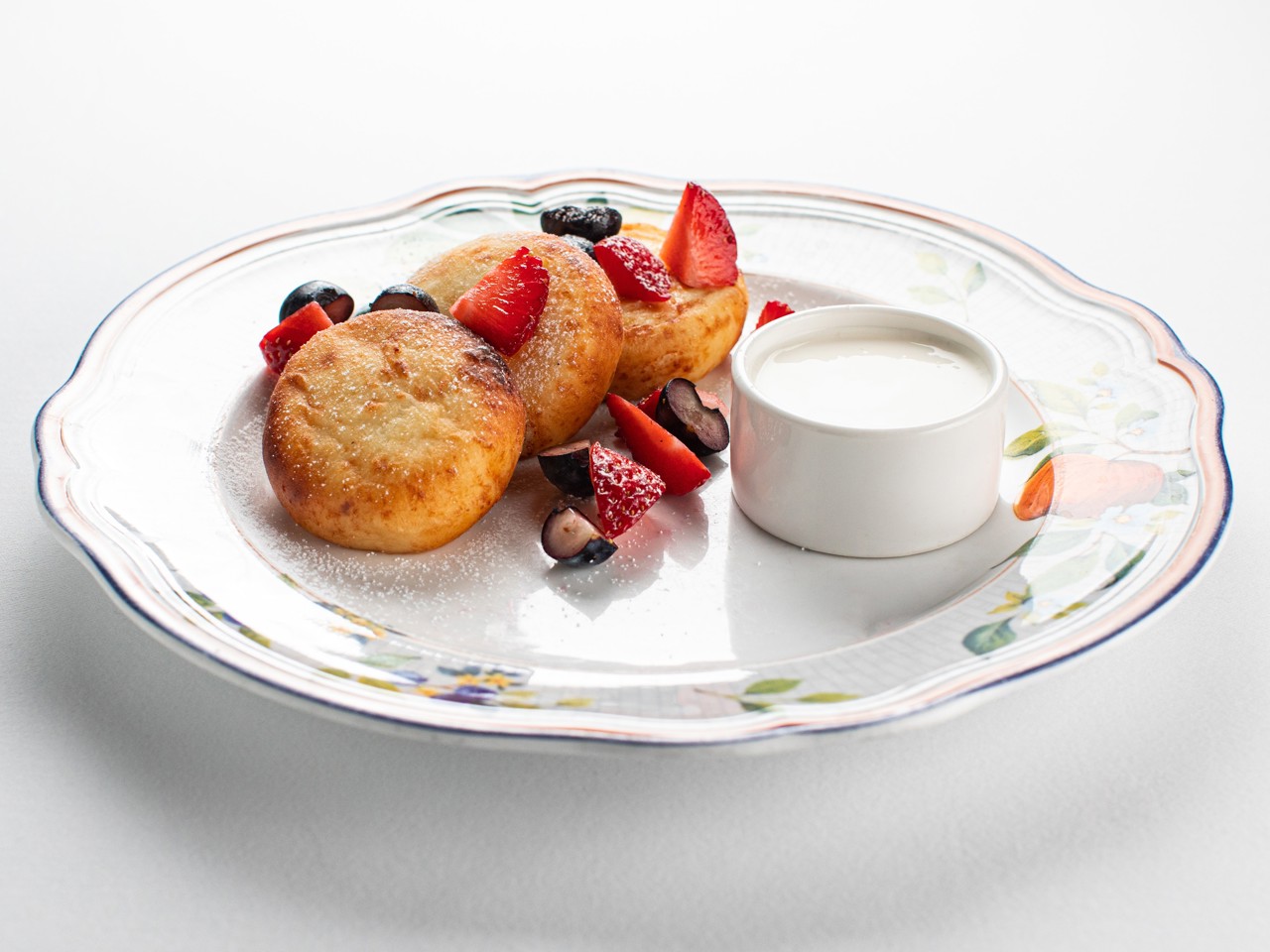 Cheese Pancakes with Blueberries