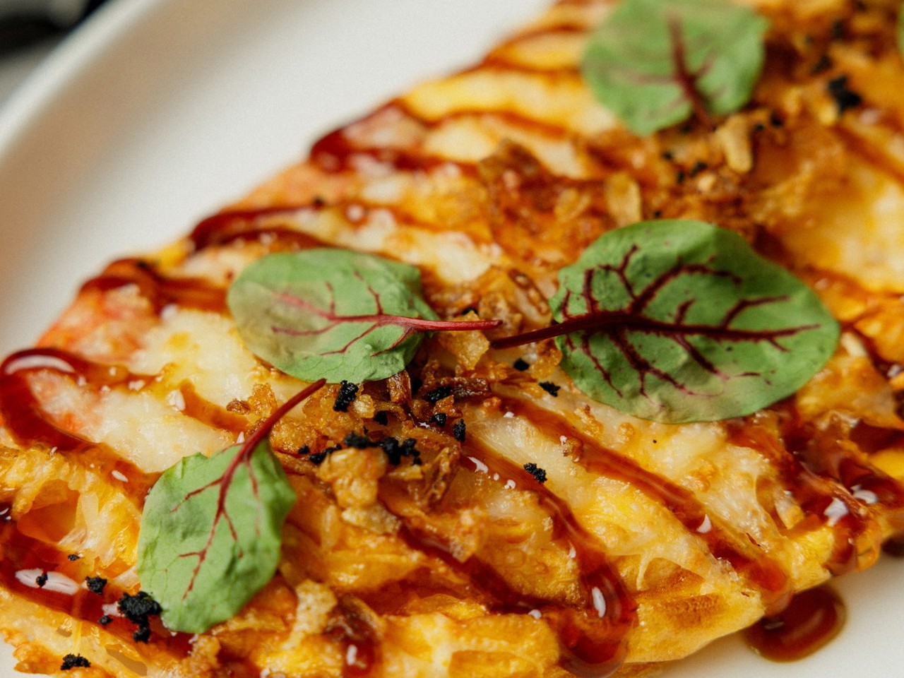 Cheese Omelette with Pepperoni and Cream Cheese