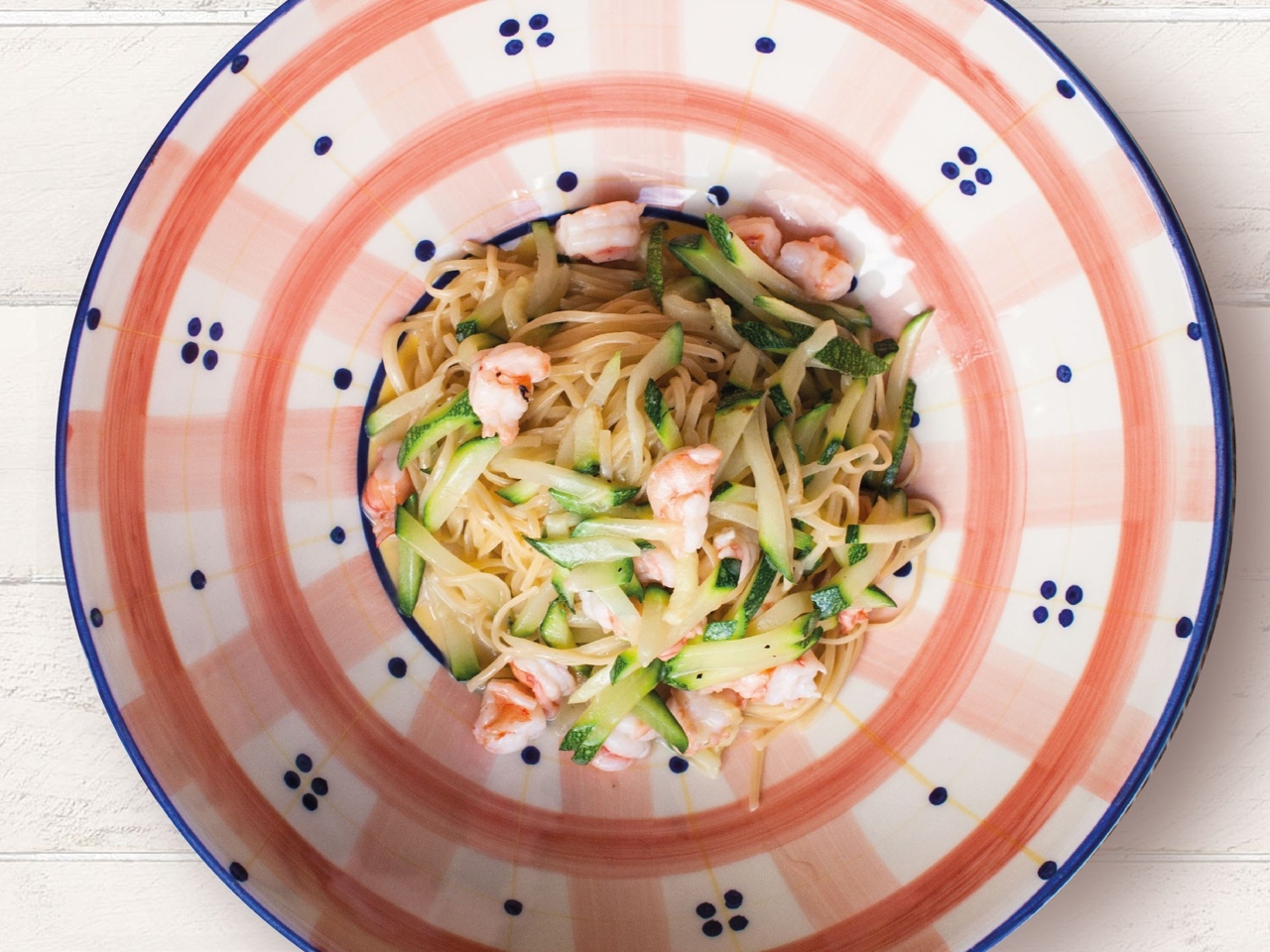 Tagliolini with Zucchini and Shrimp