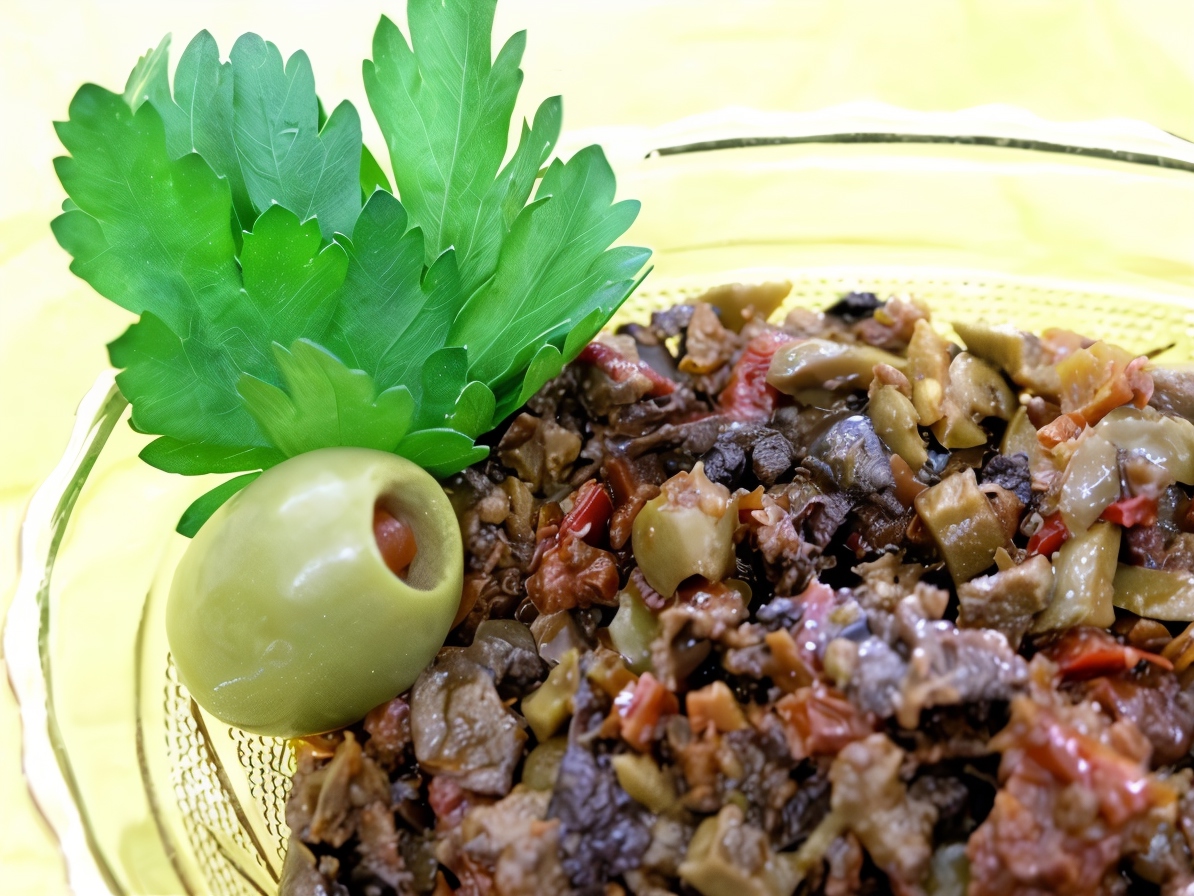 Tapenade of Olives, Black Olives, and Chili Peppers