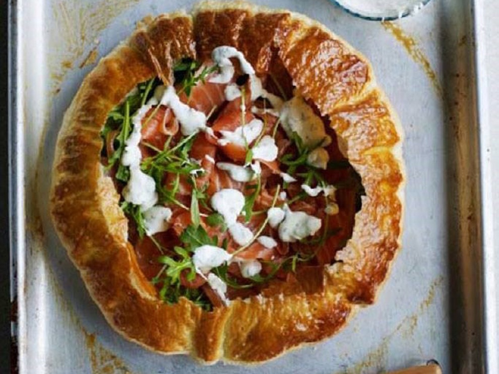 Smoked Salmon and Sour Cream Tart