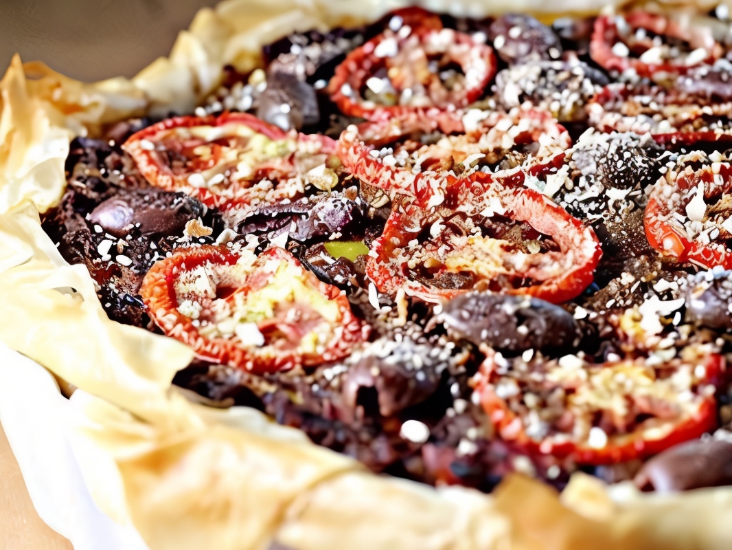 Tart with Roasted Eggplants and Sweet Peppers
