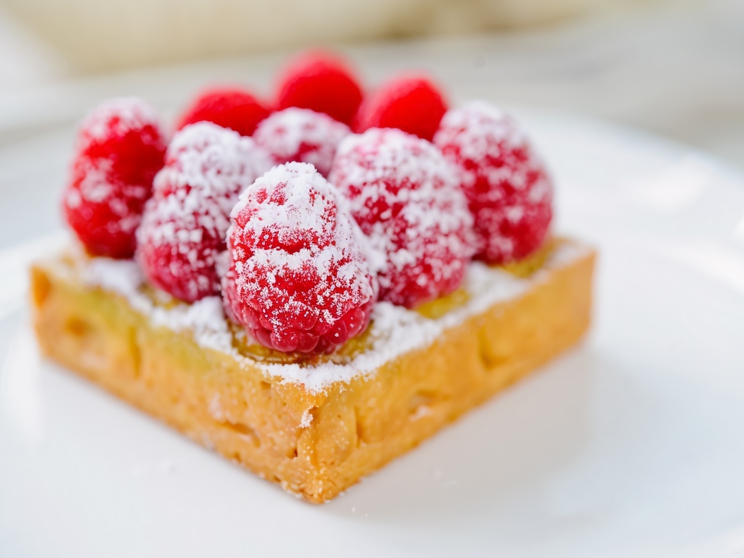 Raspberry Tartlet with Pistachio Flan