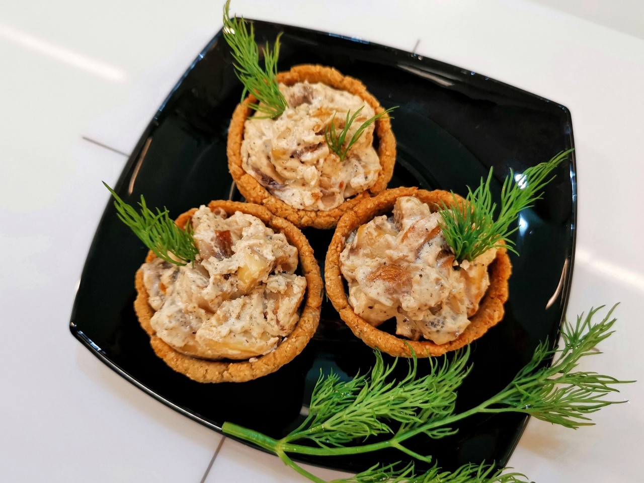 Mushroom and Cheese Tartlets
