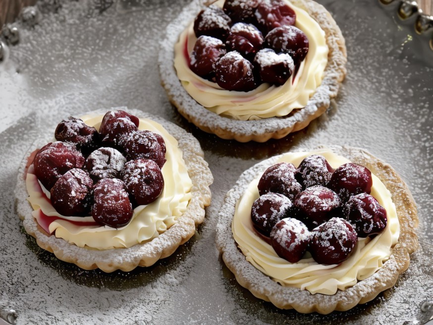 Snow Maiden's Cherry Tartlets