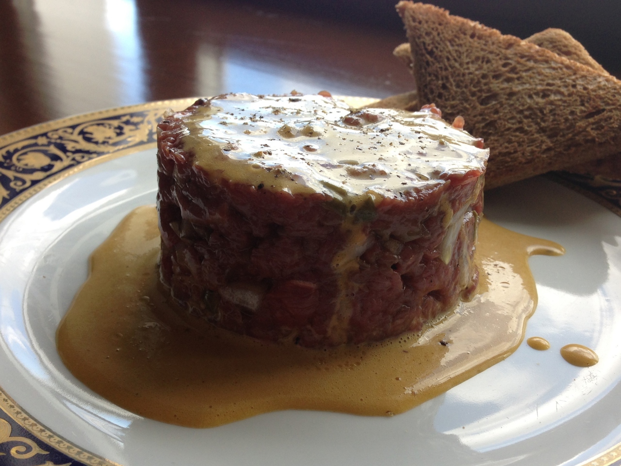 Beef Tartare with Egg Yolk Vinaigrette