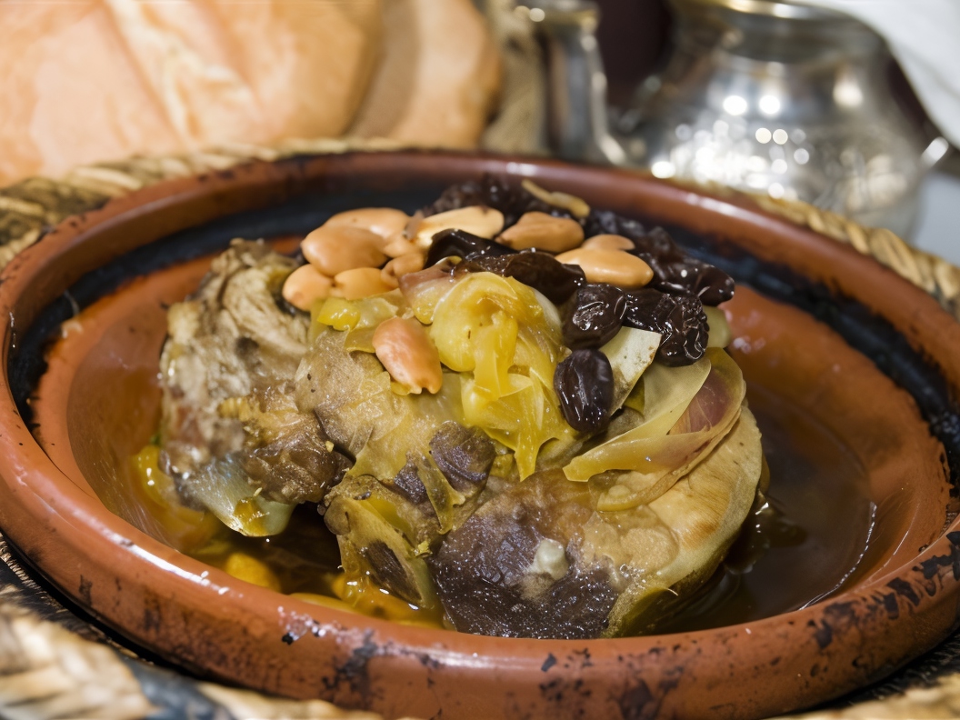 Lamb Tagine with Prunes, Cinnamon, Almonds, and Sesame