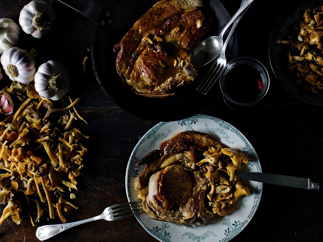 Veal Steak with Chanterelles