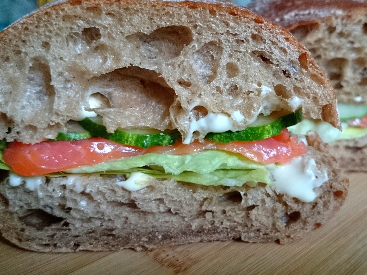 Warm Creamy Ciabatta with Smoked Salmon