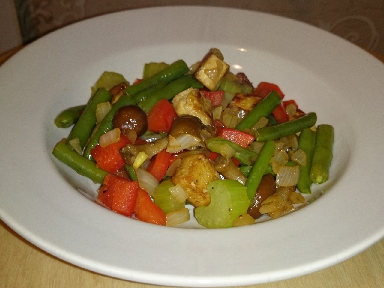 Warm Vegetable and Tofu Salad