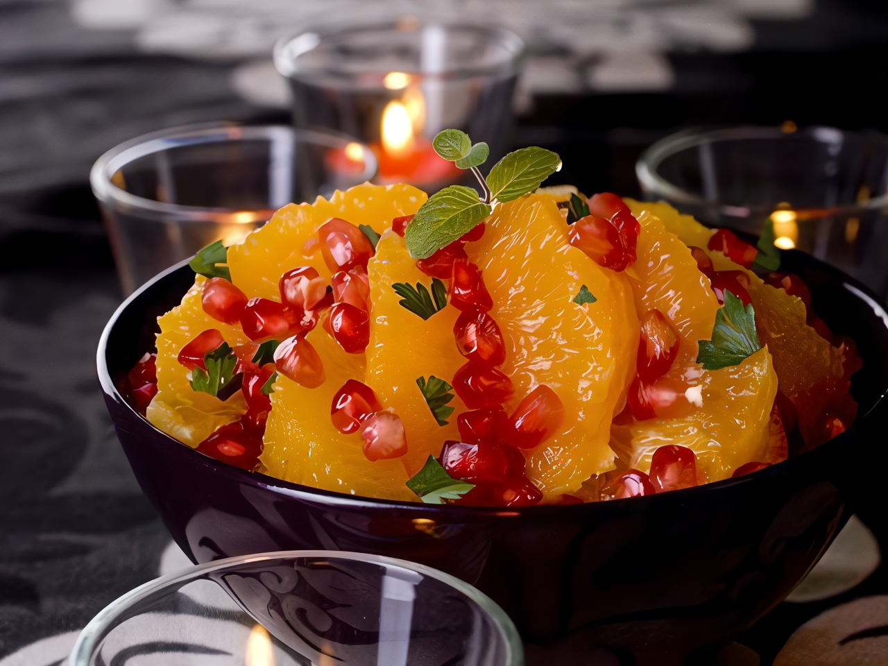 Warm Salad with Oranges
