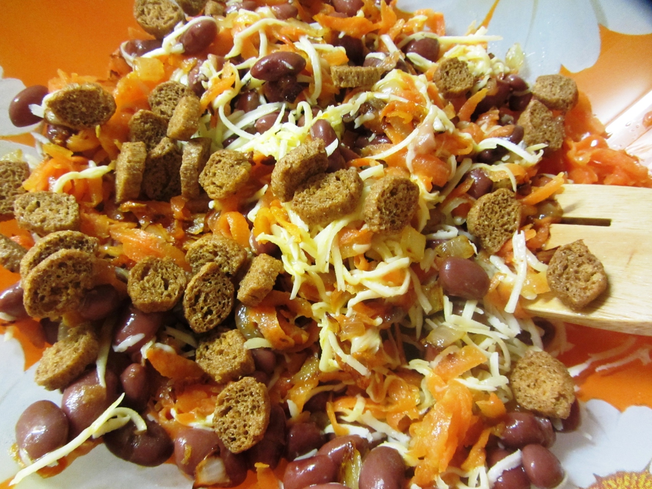 Warm Bean and Cheese Salad