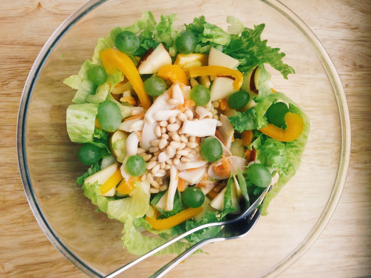 Warm Salad with Squid in Coconut Cream