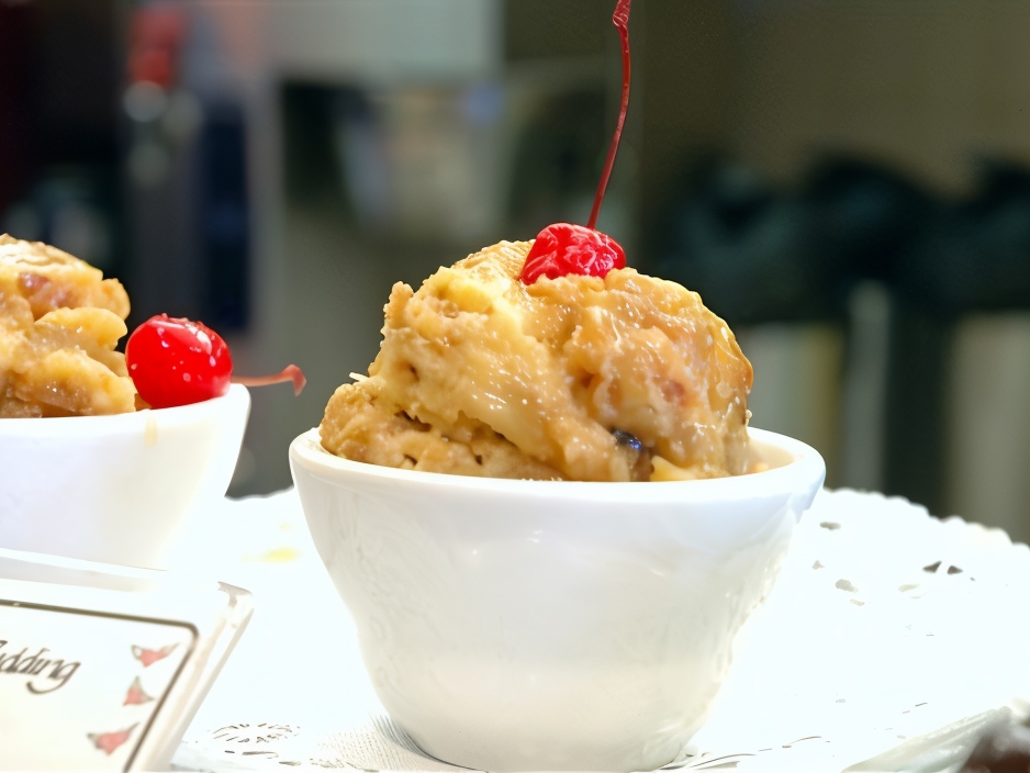 Warm Cherry Pudding with Rum