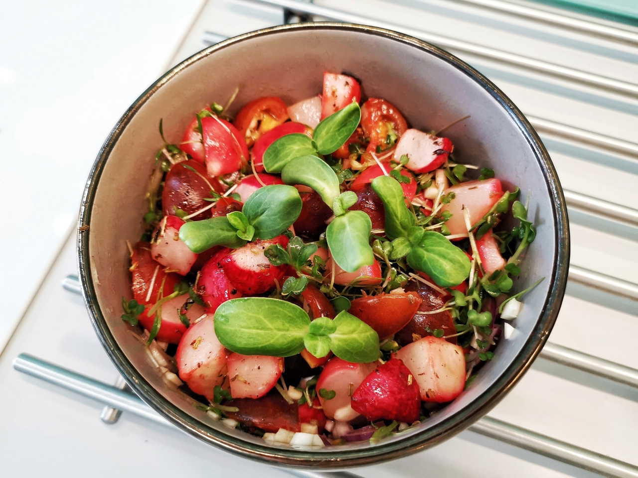 Warm Salad with Roasted Radishes