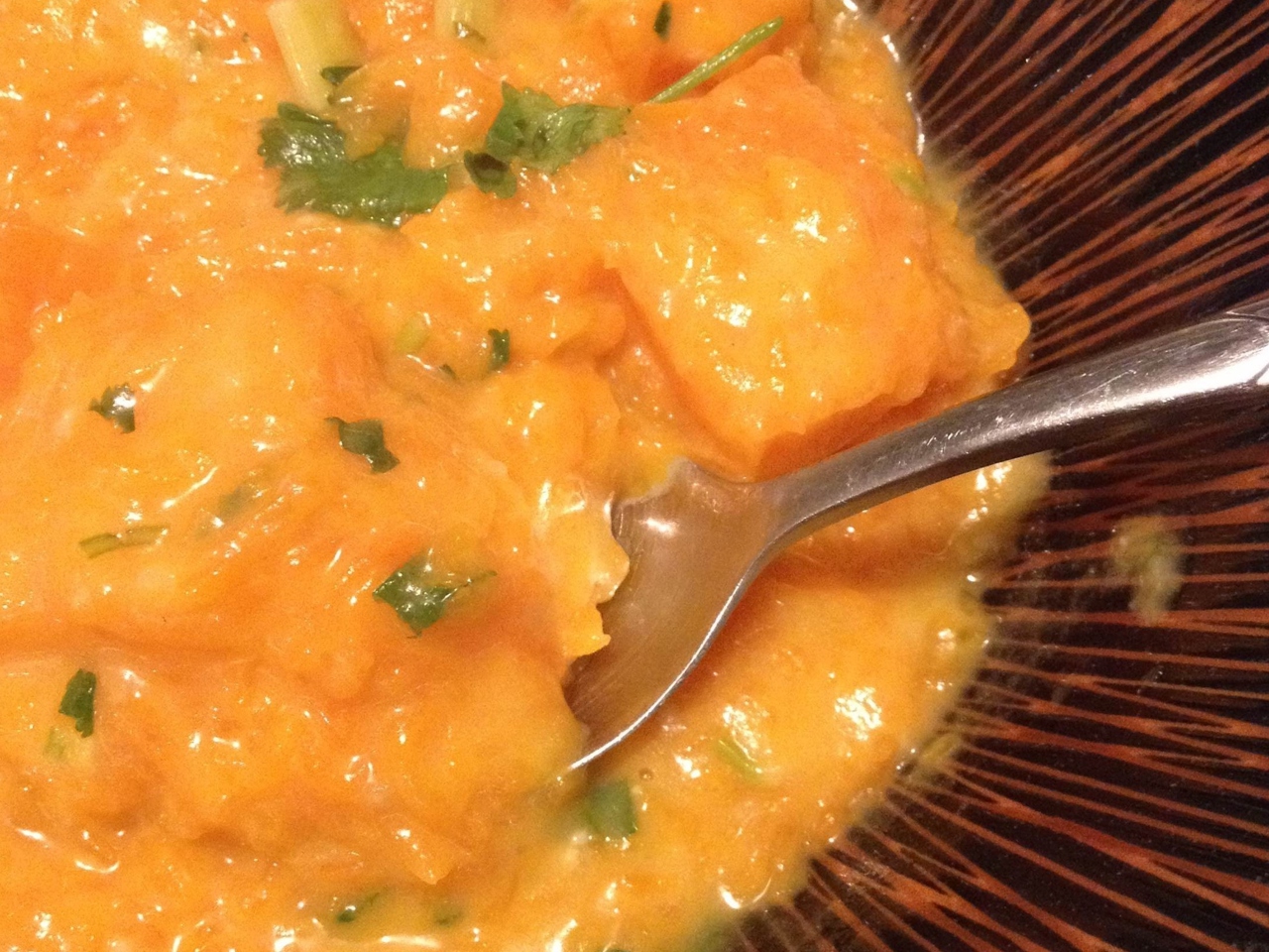Butternut Squash with Coconut and Cilantro Thai Style