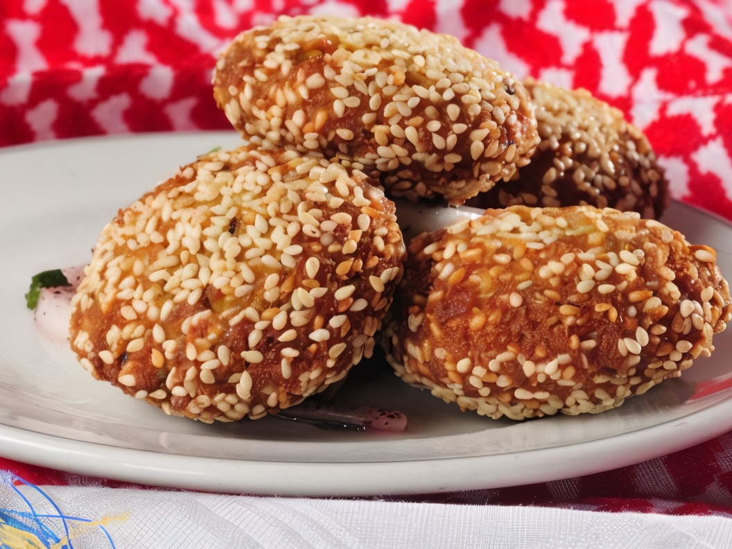 Pumpkin Patties in Sesame Crust