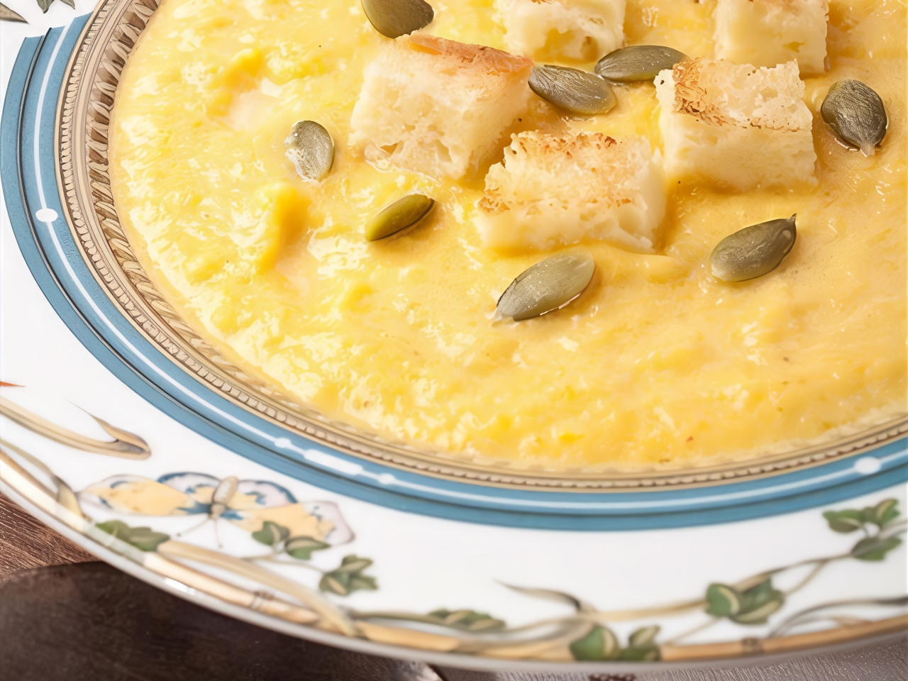 Pumpkin Soup with Pears and Cinnamon