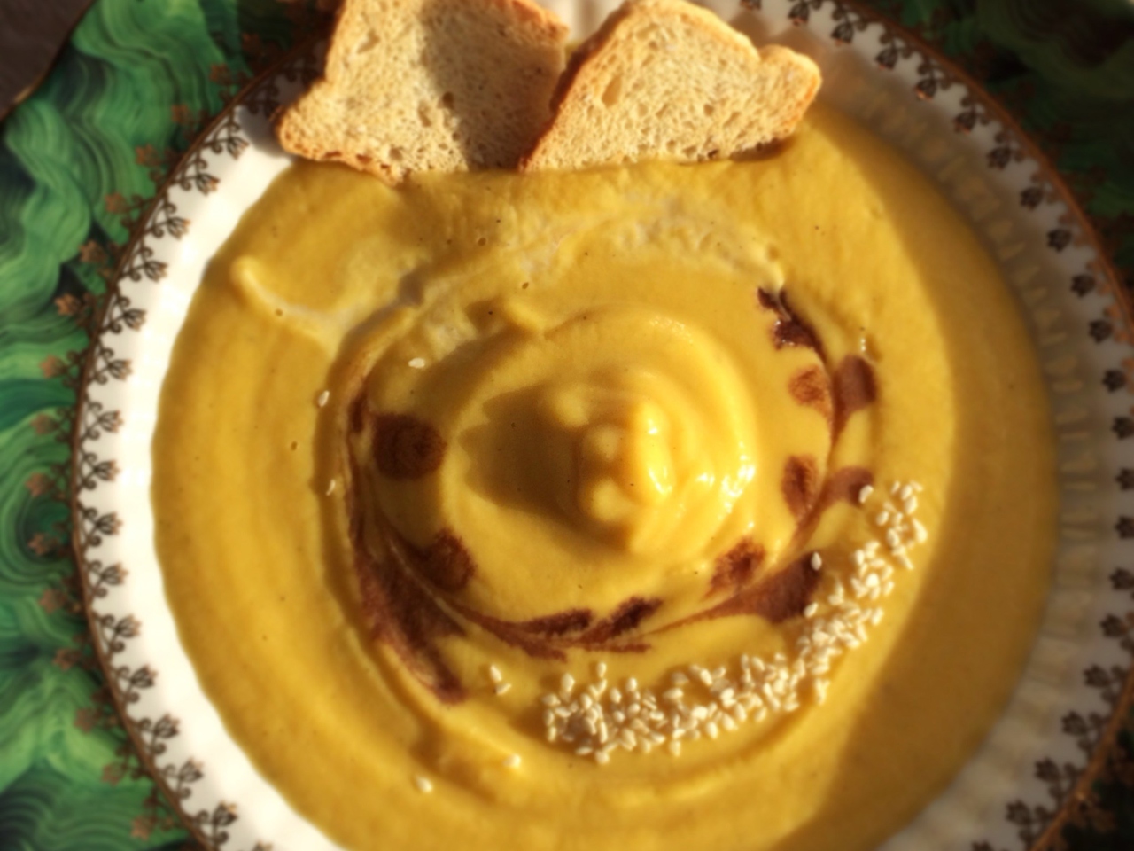 Pumpkin Cauliflower Ginger Soup