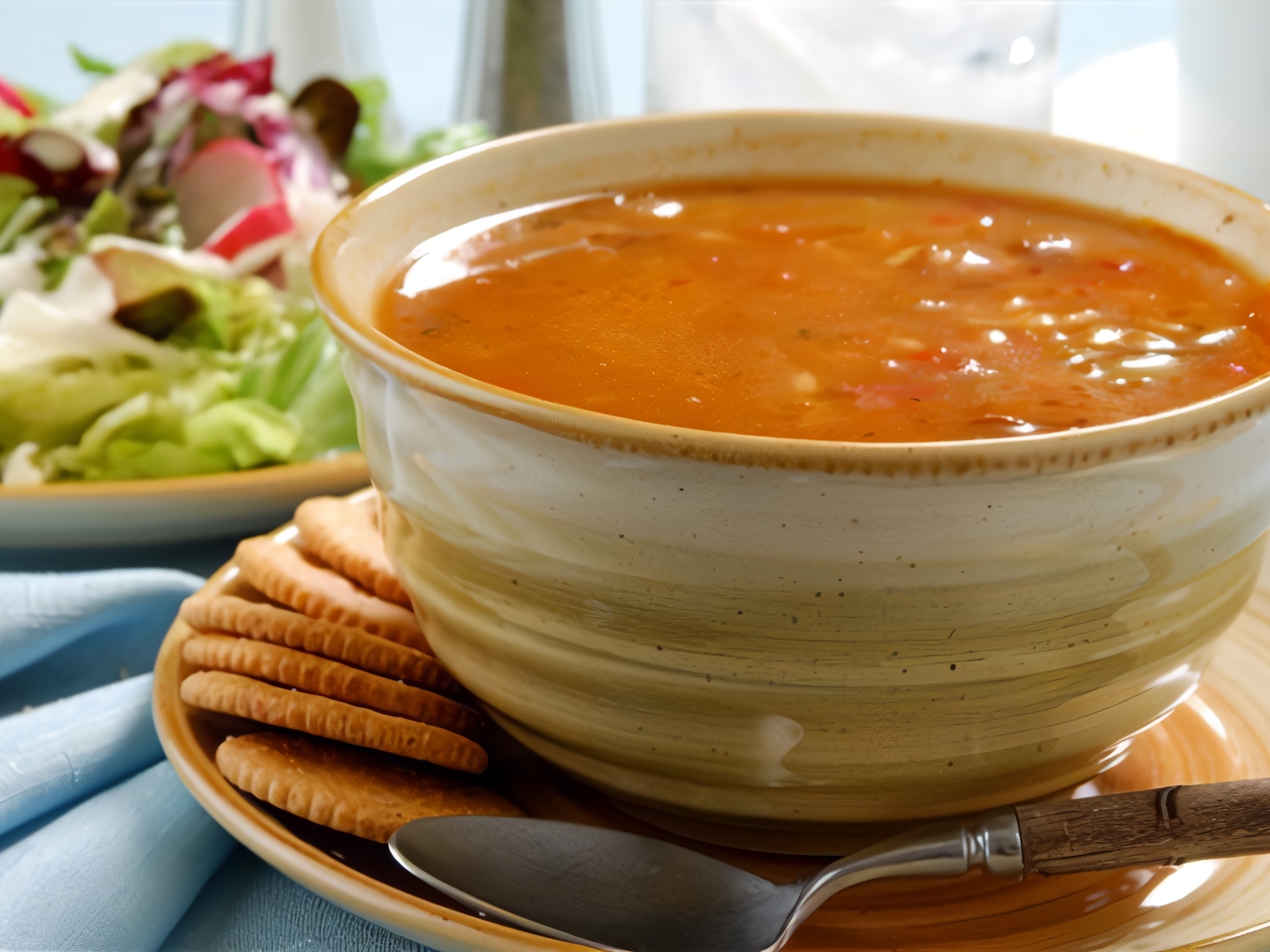 Pumpkin Soup with Chorizo and Cilantro